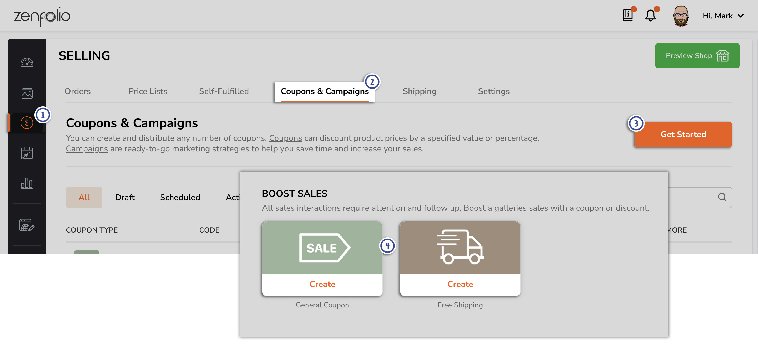Creating Coupons for Clients to Use When Placing Orders Zenfolio