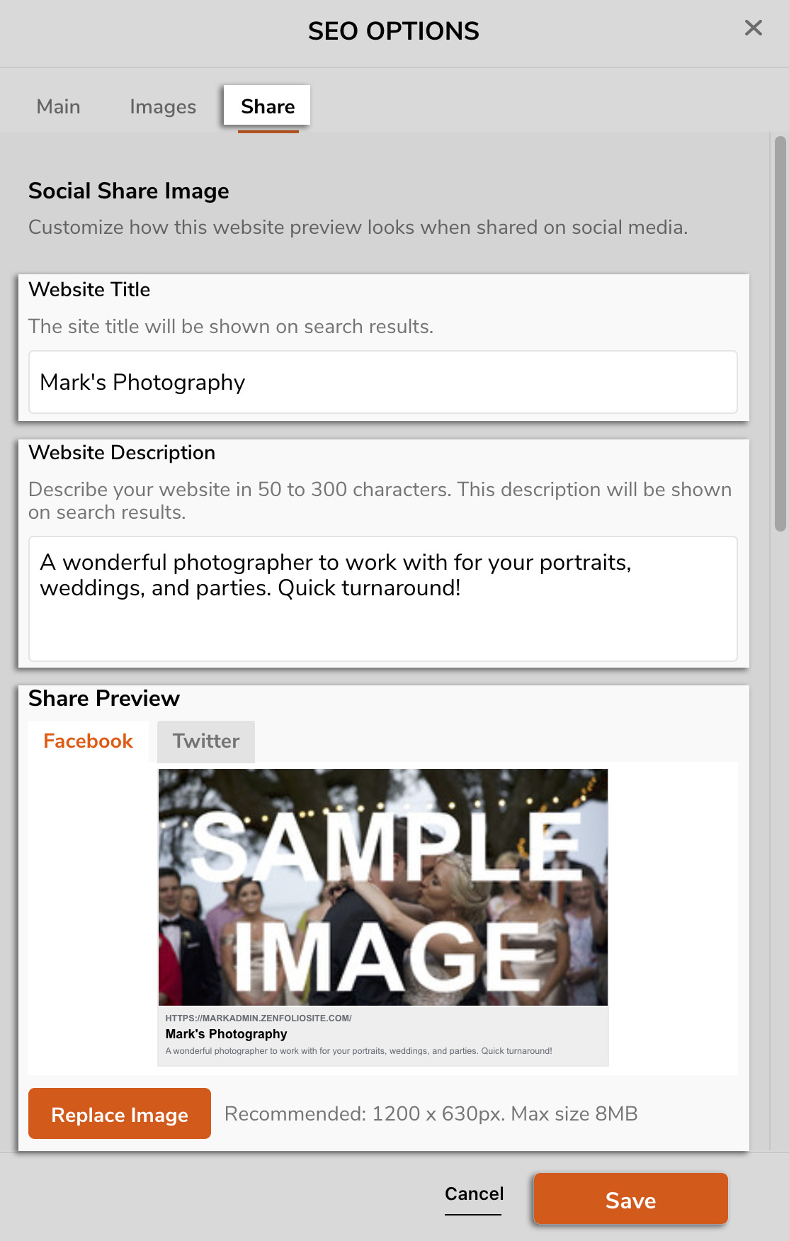 Search Engine Optimization Zenfolio