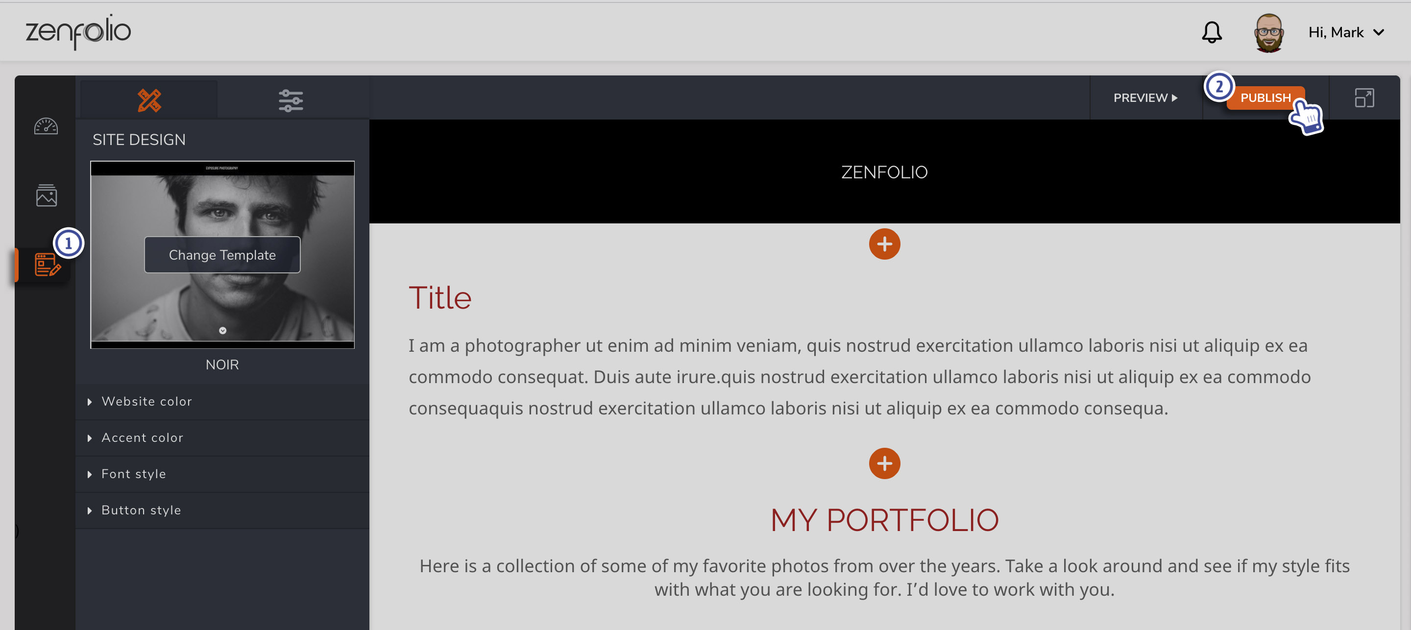 Publishing Your Website Zenfolio
